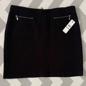 Laundry by Shelli Segal Elegant Black Textured Skirt Size 14 New with Tag